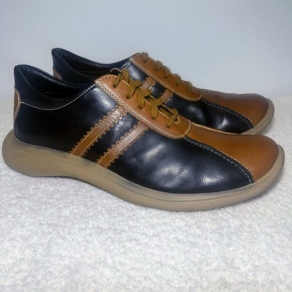 Kenneth Cole Reaction Other - Kenneth Cole Reaction 2Tone Black/Brown Leather Lace Up Casual Men Shoes Size 12